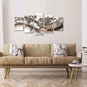 Canvas Wall Art Old World Map Home Decor 5 pc *new*